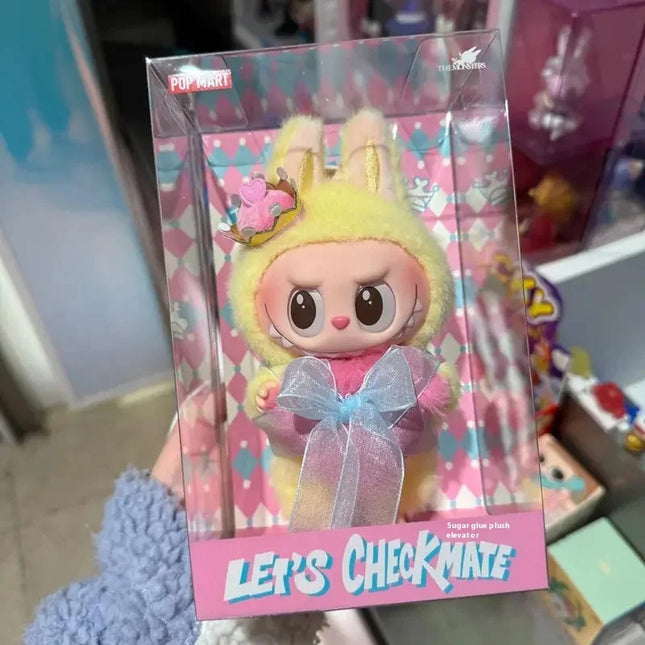 2025 New 17cm Labubu Popmart THE MONSTERS Let's Checkmate Series-Vinyl Plush Blind Box Hanging Card Trendy Play Toy Gift