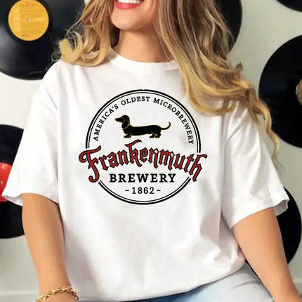 Dachshund Tshirt Women Summer Elegant T-shirts Female Funny Clothing Women Streetwear Graphic T Shirts