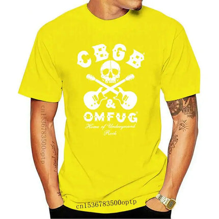 Herrenbekleidung CBGB Crossed Guitars T-Shirt 100% Baumwolle Neu SM Englisch Rock - Originaltitel anzeigen Jugend