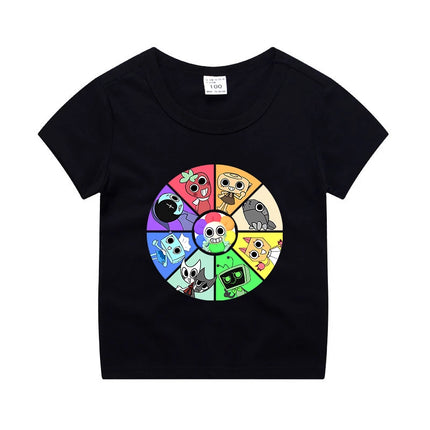 Game Dandy's World Kids Anime Cotton T-shirt Boy Girl Short Sleeve Top Children Cartoon Cute Tee Summer Casual Clothes Gift 2024