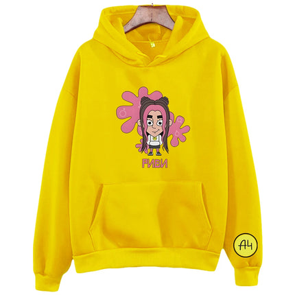 Cute А4 Риви Print Children's Hoodies ВладA4 Бумага Cartoon Long Sleeve Sweatshirt for Kids Boy Clothes Casual Vest Soft Hoody