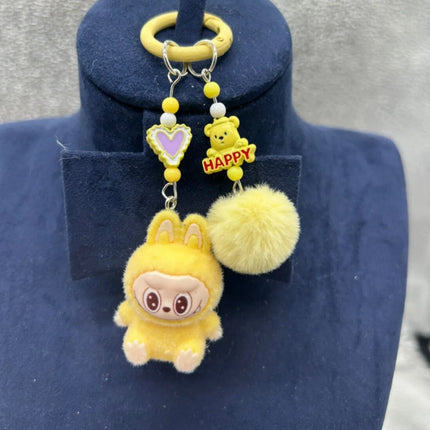 Mini cloth keychain kawaii three-dimensional cartoon creative car phone pendant bag hanging children's day gift