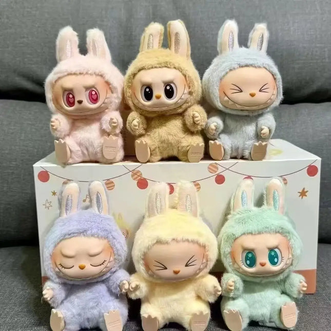 Blind Box Labub Heartbeat Macaron Enamel The Monsters Face Pvc Figurine Tabletop Ornament Kawaii Doll Kid Birthday Gift