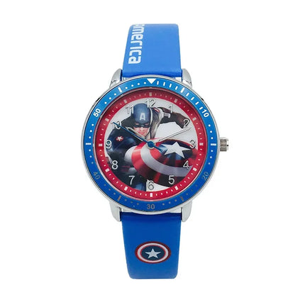Disney Spider man Children Watches Captain Leather Quartz Kids WristWatch The Men Clock Gifts Toys