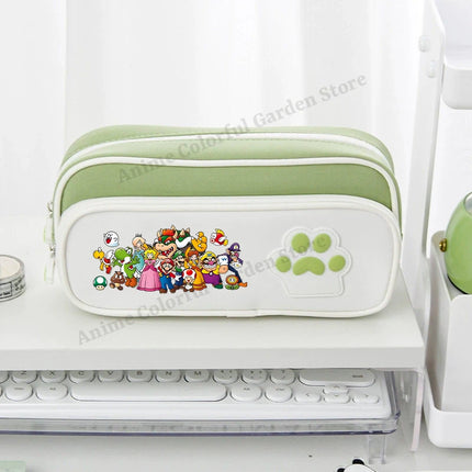 Super Mario Dog Claw Large Capacity Pencil Case Anime Cartoon Fashion Stationery Storage Bags Boys Girls Cute Pen Box Gifts