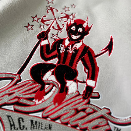 Trendy Soccer Fashion New Men's Embroidered Bomber Jacket Hip Hop Letter Splicing Leather Baseball Clothing Y2K Jacket