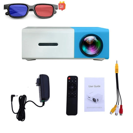 Home Theater YG300 Mini Projector Support 1080P Decoding Built-in Audio LED Projector for Smartphone Notebook 3D Glasses As Gift