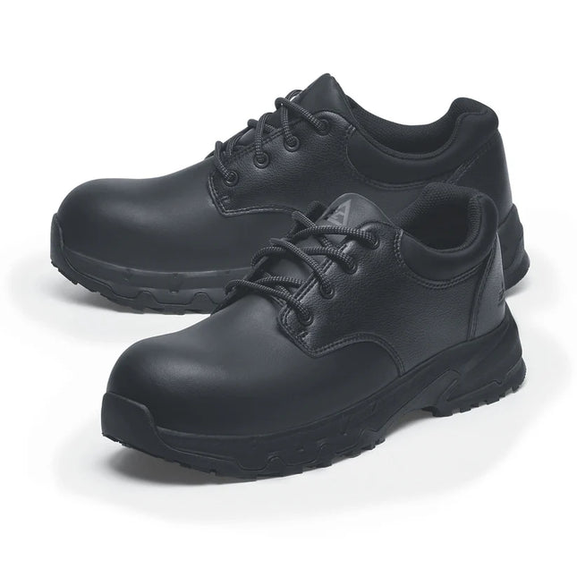 BARRA BLACK Black Comfortable Safety Slip & Puncture Resistant Shoes With Composite Toe Cap