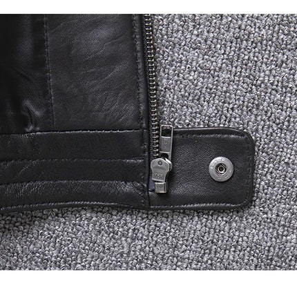 Sheepskin 100% Real Coat Men Autumn Winter Clothes Men's Leather Jacket 2023 Streetwear Moto Bliker Genuine Leathers 680