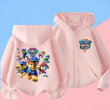 2025 Disney Minnie Mouse Girl Cartoons Kawaii Girl Clothes zipper Hoodie Boy Children Top Caricature Fashion Disneyland Trip