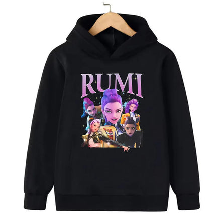 Halloween KPop Demon Hunters Hoodies Children Clothes Kid Girl Boy Cartoon Sweatshirt Hoody Baby Casual Top Streetwear