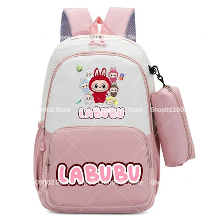Large Capacity Backpacks Pencil Bag Cartoon Printed Animals Schoolbag Boys Girls Book Stationery Storage Bags Gift