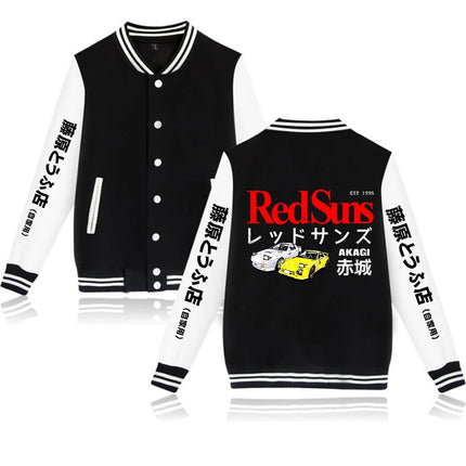 Anime Initial D Graphic Jacket Hoodies AE86 Gothic Y2k Baseball Jacket Sweatshirts Funny Mange Vintage Coats Streetwear Clothes