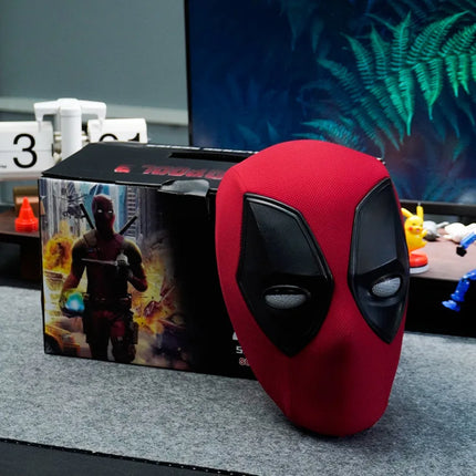 2024 Deadpool Wolverine Mask Headwear Marvel Deadpool Cosplay Headset Electric 1/1 Remote Control Eye Blink Shine Adult Gift Toy
