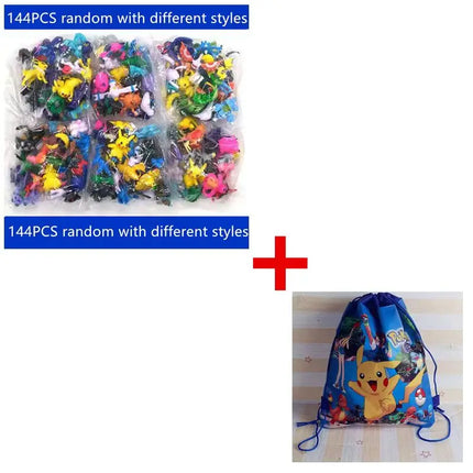 1-144 PCS Pokemon Gift Box Christmas Gift Action Figure Toys Genuine Pikachu Anime Figure Pokemon Toys For Children