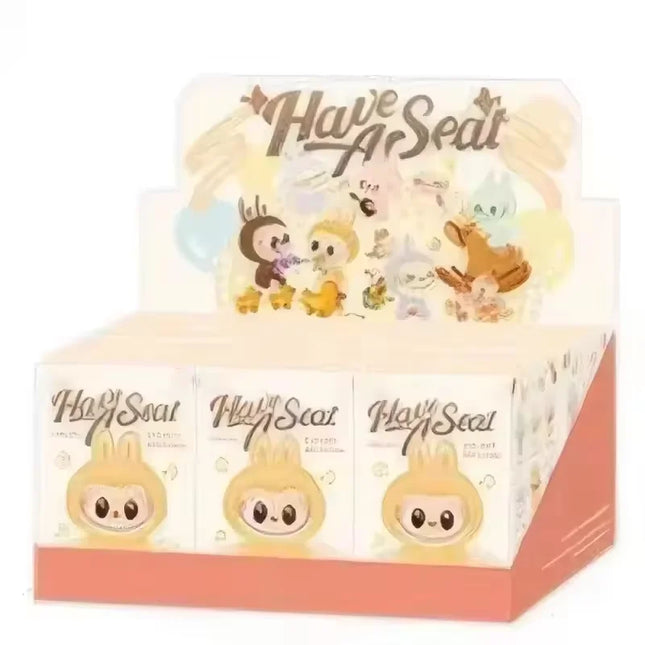 Hot The Monsters Have A Seat Series Labubu Vinyl Plush Doll Blind Box Toy Action Figure Anime Model Mystery Box Gift Collection