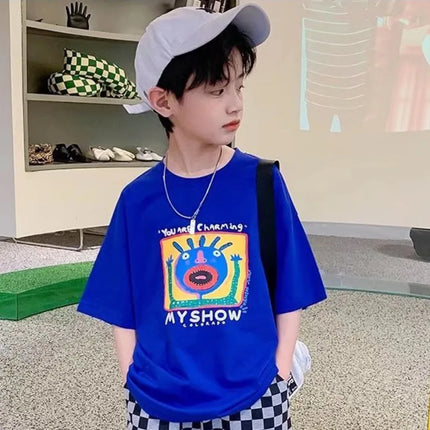 T-shirts For Baby Tshirt Infant Tops Children's T-shirt Korea Korean Summer Clothes Tee Short Sleeve Boy Tees Kids Boys Boy's