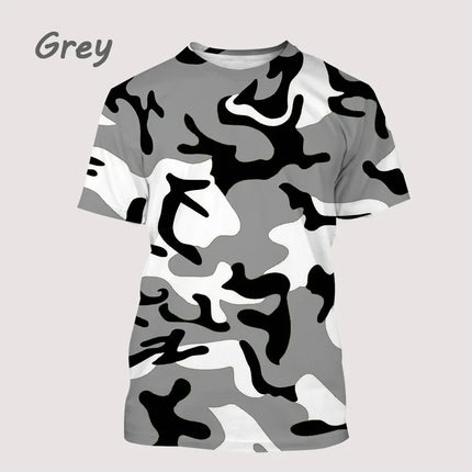 Summer Camouflage T Shirts Unisex T-Shirt Casual Short sleeve Breathable Camo Round neck Military T Shirts