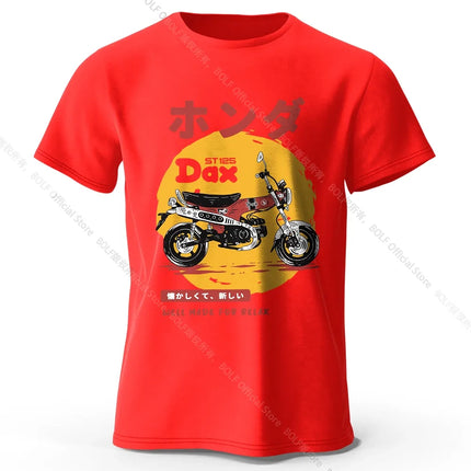 Retro Bike Art T-Shirt 100% Premium Cotton Slim Fit Hand Painted Motorcycle Graphic Tee for Riding Enthusiasts