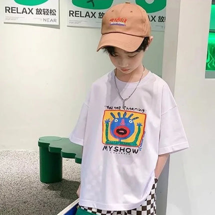 T-shirts For Baby Tshirt Infant Tops Children's T-shirt Korea Korean Summer Clothes Tee Short Sleeve Boy Tees Kids Boys Boy's