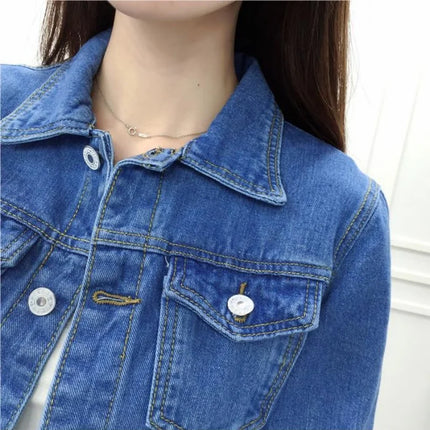 Fashion Denim Women Jacket 2024 Winter New Long Sleeve Women Coat Elegant Casual Overcoat