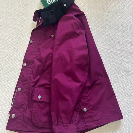 B@r Noah collaboration Bedale style burgundy wax-free jacket