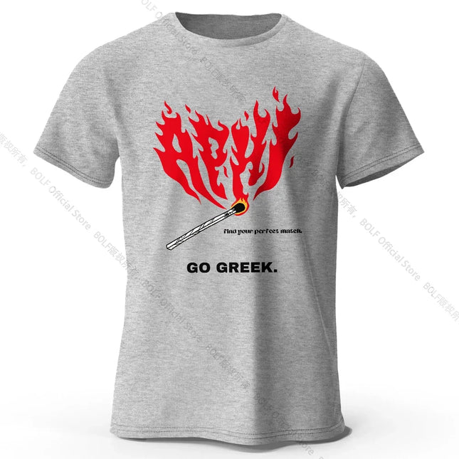 Retro Hand Drawn Match Fire T-Shirt 100% Premium Cotton Slim Fit Artistic Flame Graphic Tee for Men and Teens