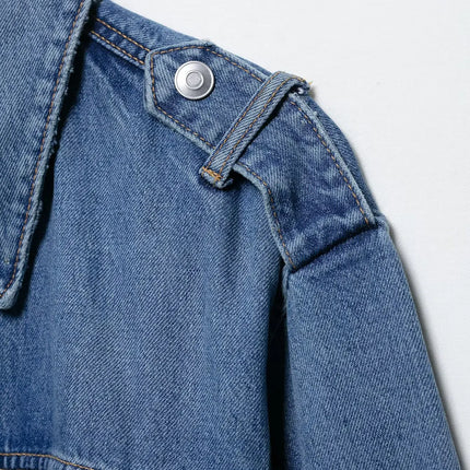 Summer Women's Belt Denim Jacket 2025 New Fashion Casual Loose Long Sleeve Jacket Elegant Women's Outerwear