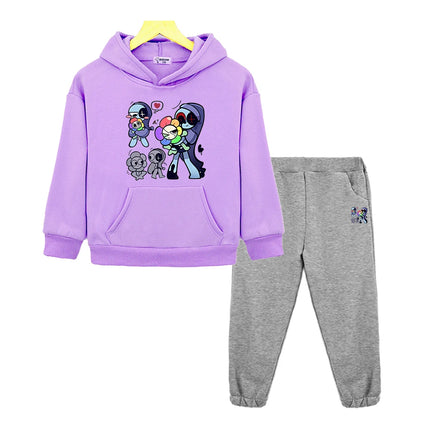 Dandys World anime hoodie Fleece sweatshirt Cartoon jacket 2pcs pullover+Pant boy girls Sports Hooded Sets kids boutique clothes