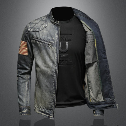 2024 New Men's High Quality Fashion with Handsome Retro Trend Leisure Spring and Autumn Good Zipper Denim Jacket  None   M-6XL