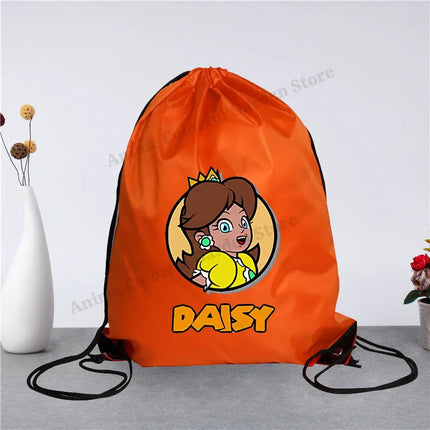Super Mario Drawstring Bag for Men Women Anime Cartoon Portable Shopping Bags Fashion Simple Handbag Fitness Yoga Storage Pouch