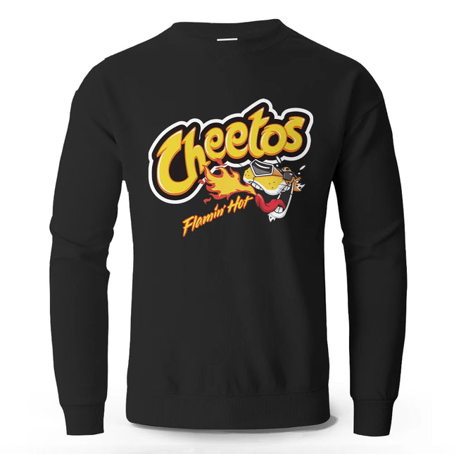 Men's Cartoon Printed Pure Cotton Sweatshirts Oversized Classic Graphic Pullovers for Men Women Tops