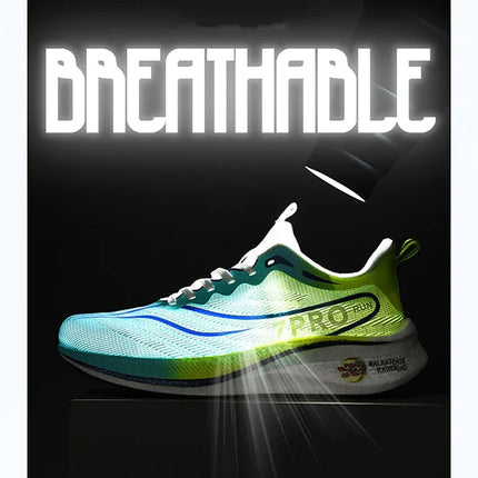 Summer Men's Running Shoes New Professional Carbon Plate Sports Training Shoes Outdoor Non-slip Shock-absorbing Tennis Shoes