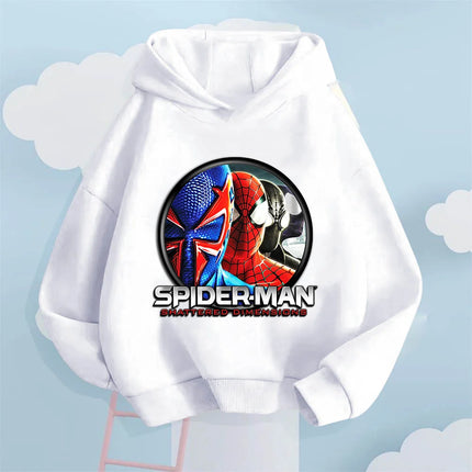 Marvel Kids Hooded Sweatshirt with Spider-Man  Print, Autumn/Winter  Casual and Versatile Long-Sleeved Top for Boys and Girls