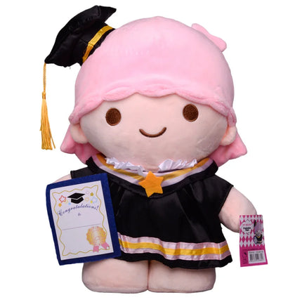35CM Big Sanrio Cinnamoroll My Melody Kuromi Hello Kitty Graduation Plush Toy Plushie Doll Anime Soft Stuffed Animal Kids Gift