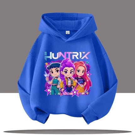 KPop Demon Hunters Hoodies Baby Girl Boy Clothes Fashion Casual Hooded Sweatshirts K-Pop Demon Hunters Pullover Kids Outfits Gif