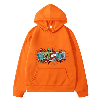 Minecraft print Autumn Kawaii hoodies Fleece sweatshirt y2k sudadera anime hoodie Cartoon jacket boy pullover kids clothes girls