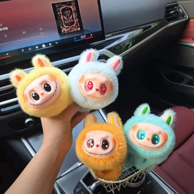 Labubu Plush Stuffed Toy Blind Box Speaking with Light up Snap Wrap Wristband Collectible Action Figure Cute Gift for All Ages