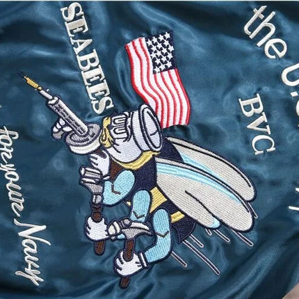 Retro Embroidered Harajuku Sle Double-Sided Jaet Youth Baseball Coat Men Women Autumn Faion Outerwear Stand Fit Long...