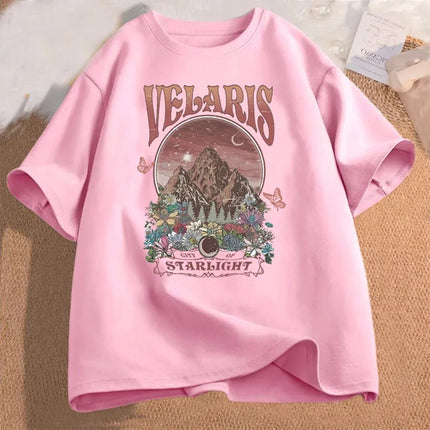 Velaris City of Starlight ACOTAR Cotton T Shirt Women Casual The Night Court T-Shirt Bookish SJM Merch Tshirts Short Sleeve Tees