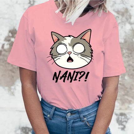 Summer New Fashion Nani Print Graphic Women T-Shirt Fashion Casual Short Sleeve Shirt Tee Ladys Oversied Crew Collar Tshirts