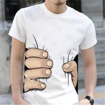 Funny Catch Graphics T-shirts Summer Fashion Short Sleeve O Neck Simple Men Women 3D Printed T Shirts Casual Loose Couple Tees
