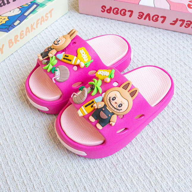New Popular Cartoon Coconut Versatile Eva Slippers for Boys and Girls, Fashionable Double Soft-Soled Non-Slip Sandals 831