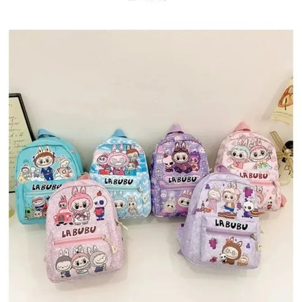 New Large Capacity Children's Backpack Lovely Primary School Student Bag Kindergarten Double Shoulder Bag Bubble Mart Bag