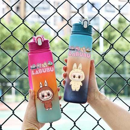 750Ml Cartoon Printed Large Capacity Water Bottle Teenger Student Drinking Portable Cartoon Outdoor Sport Water Cup Kid Gift