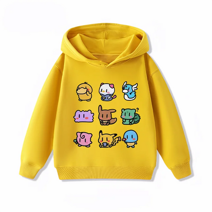 Potdemiel Pikachu Kids Hoodie  Soft and Comfortable Suitable for Boys and Girls Warm in Autumn and Winter Kids Hoodie Sweatshirt