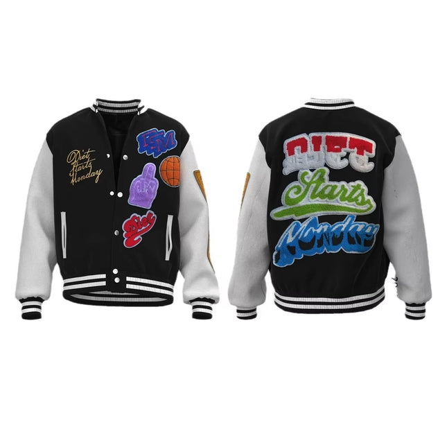 Curry Same BARBUX Niche Trendy Brand American Loose High Street VIBE Baseball Jersey Clothing Jacket Men and Women