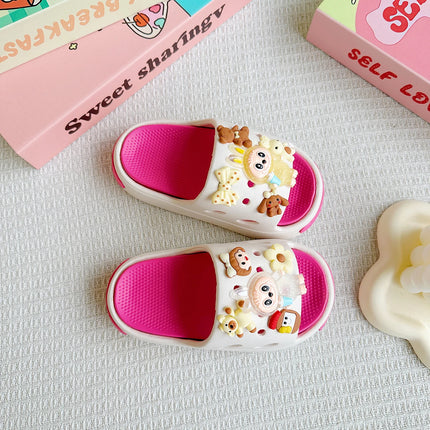 New Popular Cartoon Bear Versatile Eva Slippers for Boys and Girls, Fashionable Double Soft-Soled Non-Slip Sandals 831