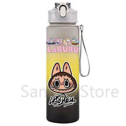750Ml Cartoon Printed Water Bottle Teenger Student Drinking Portable Cartoon Large Capacity Outdoor Sport Water Cup Kid Gift