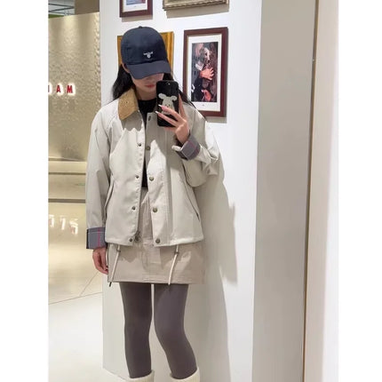 B@r Sofie Women's Wax-Free Short Waterproof Windbreaker Jacket